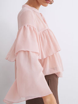 Ba?lamal? Yaka ?ifon F?rf?rl? Bluz