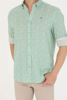 U. S. Polo Assn Мужская мятная рубашка с длинным рукавом - U.s. polo assn фото 12