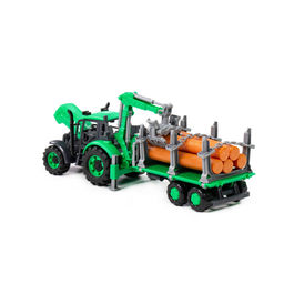 Трактор Прогресс лесовоз инерционный (зелёный) (в коробке) - Полесье фото 4