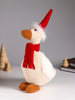 Интерьерная кукла текстильная Гусь в красном колпаке и шарфе, 19?9.5?32 см - Simaland фото 4