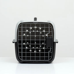 Переноска для животных пластиковая с металлической дверью 47 х 30 х 35 см, вес до 12 кг, серая 934 - Пижон фото 2