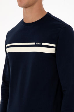 Erkek Lacivert Sweatshirt Sepette S_rpriz _ndirim