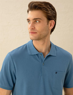 Koyu Mavi Regular Fit Basic Ti__rt