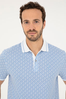 Мужская голубая футболка - U.s. polo assn фото 2