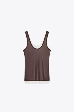 DOUBLE STRAP T-SHIRT - Zara фото 5