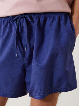 K?sa Boy Desenli Erkek Deniz ?ortu