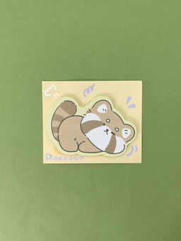 Блок стикер для записей "Racoon dreaming", orange