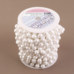 Жемчуг на нитях, 10 мм, 9±1 м, белый