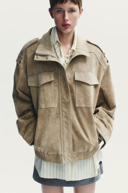 SUEDE LEATHER JACKET - Zara фото 3