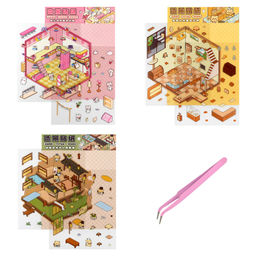 Наклейки-румбокс д/создания миниатюрных сцен, 125х150 мм, арт. 71505 / 100 МИКС-ДИЗАЙН 2 (комплектно