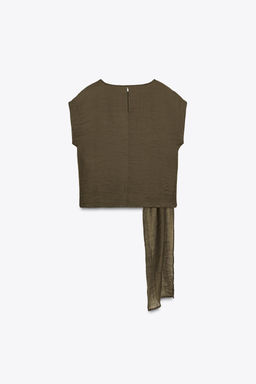 FLOWING TOP WITH SCARF - Zara фото 13