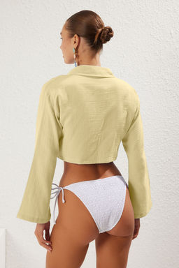 TRENDYOLMILLA Beyaz Dokuma Muslin Plaj Gomlegi TBESS24GO00011  фото 5