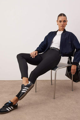 Siyah Yuksek Bel Esnek Skinny Jeans TWOAW26JE00250 - Trendyolmilla фото 2