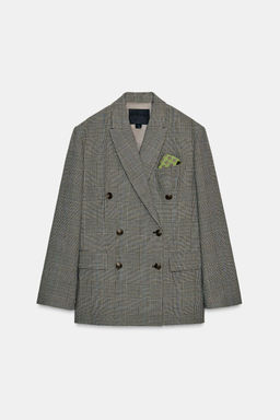 CHECK WOOL BLEND BLAZER ZW COLLECTION - Zara фото 6