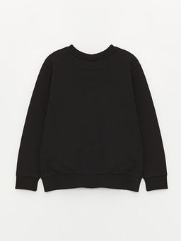 Bisiklet Yaka Bask?l? Uzun Kollu Erkek ?ocuk Sweatshirt ve E?ofman Alt? - Waikiki фото 3
