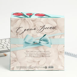 Подарочный набор, ежедневник и термостакан «Цвети от счастья»