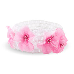 CHERRY MARY DV06001 Повязка на голову 5 х 1 шт. №02 белый с розовым