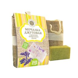 Мочалка джутовая с крымским натуральным мылом МОЖЖЕВЕЛЬНИК - Мануфактура дом природы фото 2