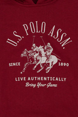 Erkek _ocuk Bordo Kap__onlu Sweatshirt - U.s. polo assn фото 3
