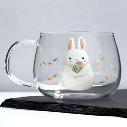 Кружка стеклянная Зайка, 400 мл