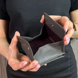 Итальянский кожаный кошелек DuDu серии Flavio | антрацитовый - Dudubags фото 8