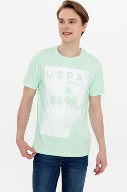 U. S. Polo Assn Мужская мятная футболка с круглым вырезом - U.s. polo assn фото 3