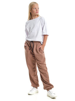 Спортивные брюки трикотажные 22-7999 коричневый - Mini maxi фото 6