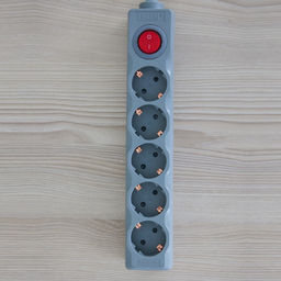 S-GSU5-3 GREY Cетевой фильтр серии Universal, 3м (Пвс 3*0,75), 5 гнезд, с/з. 10А. Защита от перенапряжения, короткого замыкания. TM Uniel.