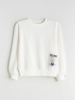 Bisiklet Yaka K?z ?ocuk Sweatshirt