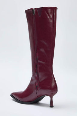 Siyah Kroko Sivri Burun Ince Topuklu Kad?n CizmeTAKAW26CZ00010 - Trendyolmilla фото 10