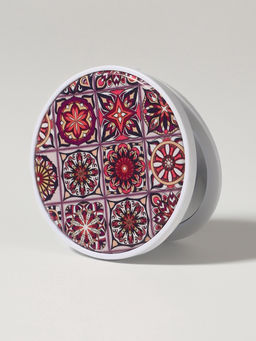 Зеркало складное «Витраж», d=7.3 см, с увеличением х2, красное