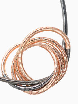 Браслет трансформируется в кулон «Обруч», металл, цвет золото, серебро