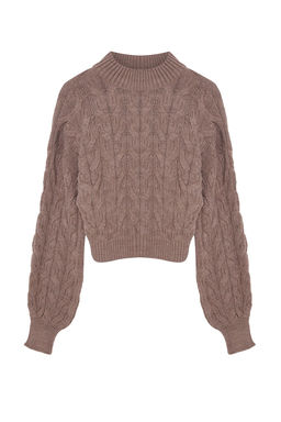Vizon Crop Dik Yaka Triko Kazak TWOAW22KZ1634