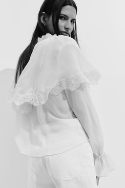 Blusa con capa decorativa - H&m фото 4