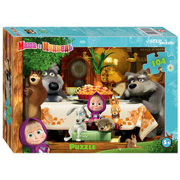 Пазлы 104 "Маша и Медведь - 2" (Анимаккорд)