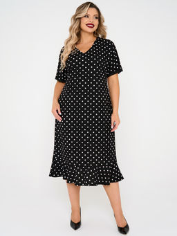 Платье 0421-1 черный нюд