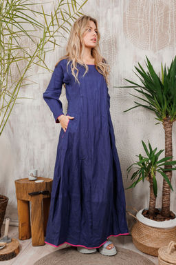 Платье AMORI 9635 индиго-фуксия