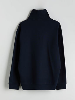 Dik Yaka Erkek Sweatshirt