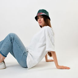 Панама Цветы, цвет зелёный, 56-58 рр. - Overhat фото 5