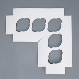 Цена за 5 шт. Коробка для капкейков и бенто-торта, кондитерская упаковка «Сердечки», 25 х 25 х 10 см