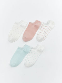 Desenli Kad?n Sneaker ?orap 5li