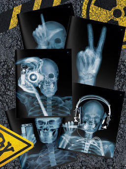 Тетрадь 48 л. А5 кл. скреп. офс. LOREX X-RAY мел. карт. двойная обложка запечатка форзаца, soft touch, фольга