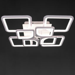 Люстра с ПДУ 59112/8WT, LED, 240 Вт, 3000-6000К, диммер, белый, 55×55×10 см