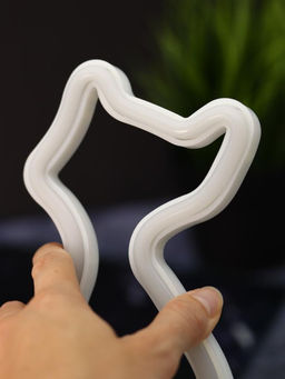 Неоновый LED ночник настольный "Cat", розовое свечение (24х16 см)