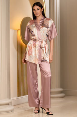PEONY 4059 Длинный халат Mia-Amore с рукавами длиной 7/8  фото 18