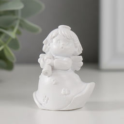 Фигурка полистоун Ангелочек-музыкант в платье, 3?3.5?5 см, МИКС