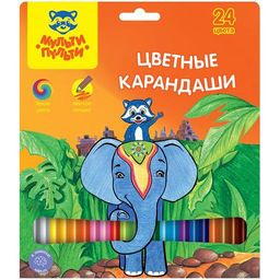 Карандаши Мульти-Пульти "Енот в Индии" 24цв. (СР_10750)