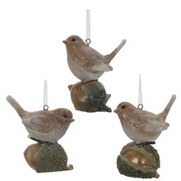 Фигурка декоративная подвесная "Птичка", L6 W3,5 H8 см, 3в.