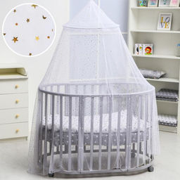 Балдахин для детской кроватки Звёздочки, без основания р-р 165х500 см, цвет белый - Крошка я фото 2