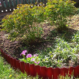 Ограждение для клумбы, 110×24 см, оранжевое, «Волна», Greengo